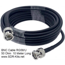BNC Cable RG58/U 50 Ohm 10 Meter Long